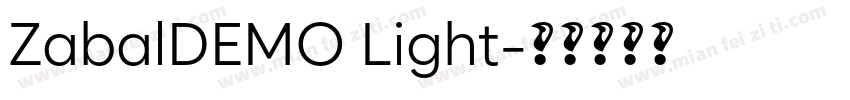 ZabalDEMO Light字体转换